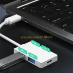 P9JB 4-Port Type C Hub USB 3.0 2.0 Splitter Computer Notebook Accessories for Laptop Extender Gadget Adapter Converter