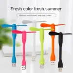 Mini USB Fan, Bendable and Flexible, Suitable for Power Banks, Laptops, Pc Ac Chargers, Portable Handheld Fan, Summer Computer Gadget
