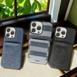 Iphone16 mobile phone case creative non-slip fabric denim style Apple 15/13 anti-fall mobile phone protective cover wholesale